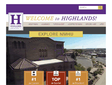 Tablet Screenshot of newmexicohighlands.com